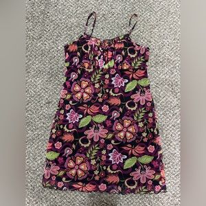 Vintage xhilaration mesh ruffle trim bodycon dress